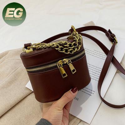 China 2020 Newest Arrival PU Bucket Leather Round Shoulder Bag SH1487 High Quality Ladies Handbags for sale