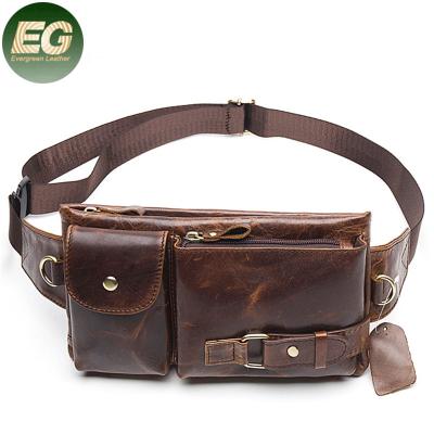 China Water Proof EMG6344 Full Grain Cross - 2021 Luxury Mens Body Chest Fashion Belt Bags Pinch Waist Bag Pussy Pack Genuine Leather Men for sale