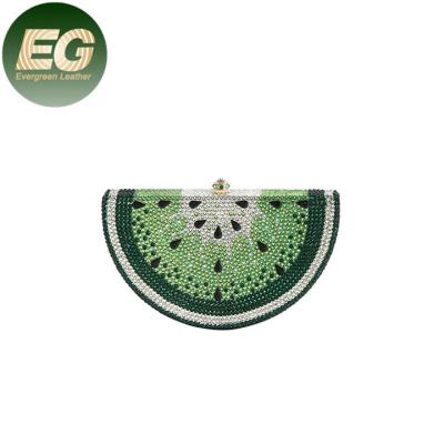 China Leb1492 Luxury Bling Handbag Evening Clutch Bag Diamond Rhinestone Diamond Crystal Women Clutch Watermelon Purse for sale