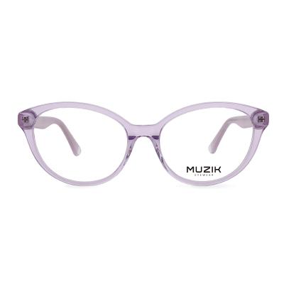 China For LC017 Reading Glasses Fashion Purple Transparent Acetate Optical Glass Frames For Women for sale