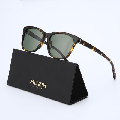 China Fashion Retro Sunglasses TY007 Vintage Rectangle Black Square Frame Sunglasses Custom for sale