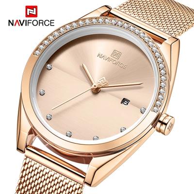 China New NAVIFORCE 5015 day/date women watches fashion elegant dress wrist women waterproof simple ladies quartz clock for sale