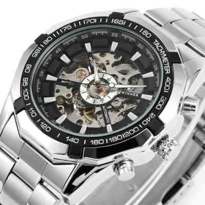 China Relogio Masculino Brand Winner Men's Watch Skeleton Fashion Waterproof Automatic Mechanical Wrist Skeleton Men's Business Watch for sale