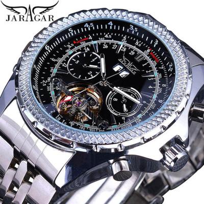 China Jaragar Automatic Watch Dial Date Calendar Watches Mechanical Wristwatch Luxury Stainless Luminous Sports Wrist Watch Dropshipping for sale