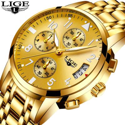 China LIGE 9825 Chronograph Top Brand Fashion Watch Luxury Men Waterproof Date Clock Sports Quartz Wristwatch Relogio Masculino for sale