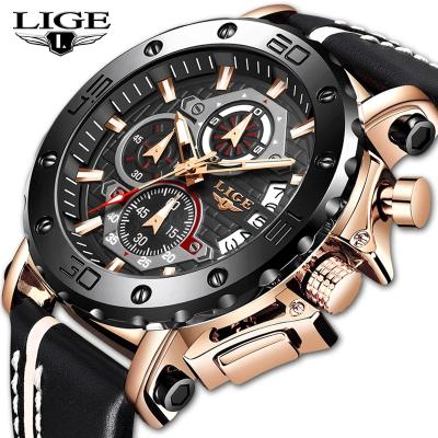 China LIGE 9996 Chronograph Watch Luxury Men's Casual Waterproof Business Watch Men Sport Wristwatch Relojes Hombre for sale