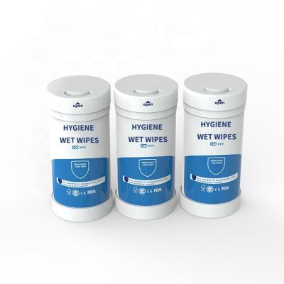 China Canisters Hygienic Soft Nonwoven Disposable Hygiene Care Wet Wipes for sale