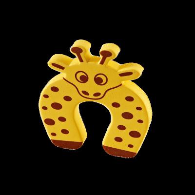 China Eco-friendly Colorful Cartoon Cushion Animal Curve Shaped Door Stopper Child Safety No Finger Pinch Foam Door Stopper Guard for sale