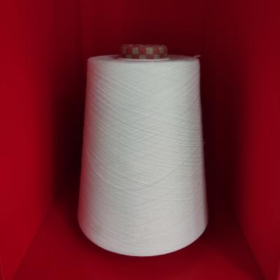 China Blend Yarn HELEX 100%Polyester Spun Yarn For Weaving Unwaxed Raw White Ne 30/1 for sale