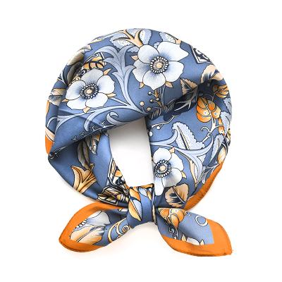 China Soft And Smooth Silk Square Satin Foulard En Foulard 100% Silk 100% Silk Designer 50CM Scarf For Women for sale