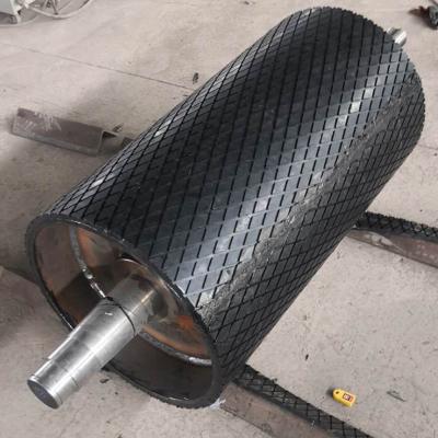 China Diamond Pattern Conveyor Pulley Lagging Drum Rubber Lagging Sheet 10 Meter for sale