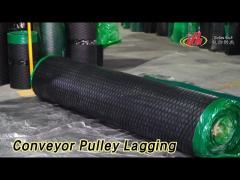 Diamond Rubber Conveyor Pulley Lagging Abrasion Resistant For Mining Industry