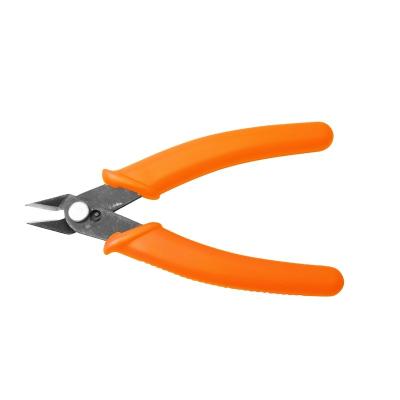 China MULTI FUNCTIONAL Hicen PVC Handle Industrial Black Finished Mini Crv 5Inch Wire Cutting Cutters Electronic Nippers for sale