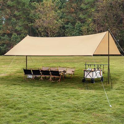 China Outdoor Portable Waterpoof Camping Tent Sunshade Canopy Silver Coating Rainproof Tent for sale