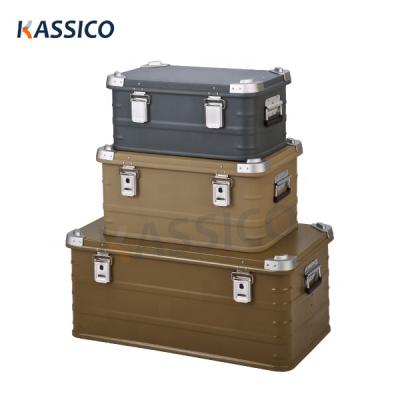 China KASSICO Lightweight Aluminum Storage Box Outdoor Camping Glamping Carry Case Container for sale