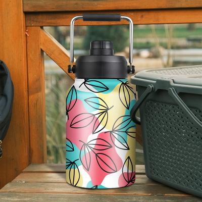 China PORTABLE Customized color logo Double Walled 304 stainless steel High-Capacity 64oz,128oz Adventure Quencher Water Bottle for sale