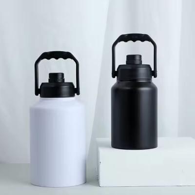 China PORTABLE High Quality Customized color logo Double Walled 304 stainless steel High-Capacity 64oz,128oz gym sport metal bottles for sale