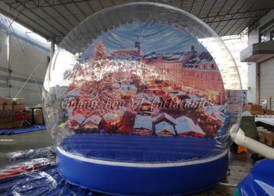 Chine globe extérieur gonflable de neige de Santa de décorations de Noël de PVC de 0.8mm beau à vendre