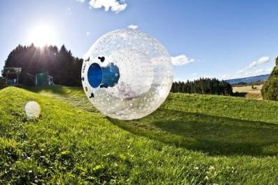 China Custom Inflatable Zorb Ball , Interesting Land Zorb Human Hamster Ball for sale