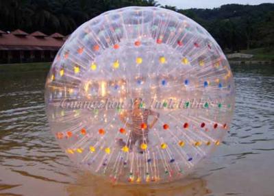 China Giant Color Dot Inflatable Human Hamster Ball For Blow Up Water Park for sale