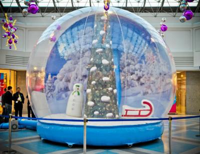 China Airblown Inflatable Snow Globe Rental Inflatable Outdoor Christmas Decorations for sale