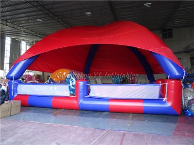 China Red Aqua Inflatable Outdoor Toys Kids Swimming Pool With Tent for sale