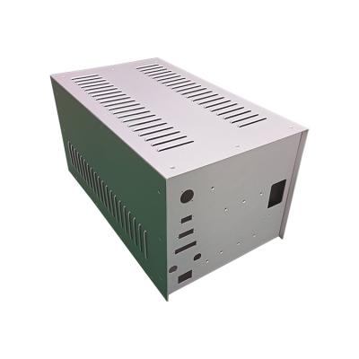 China Aluminum Electronic Equipment Shell Custom Sheet Metal Fabrication Laser Enclosures With Cheap Price Metal Shell Metal Power Box for sale