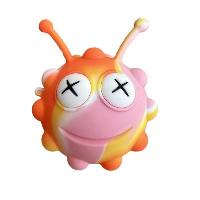 China Toy Fun Pioneer 3D Decompression Caterpillar Pinch Ball Decompression Duct Toy Big Eye Toy Release Effort Ball Deratization for sale