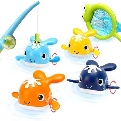 China Magnetic Duckling Toys Baby Fishing Bath Toys Baby Bathroom Water Play Swimming Duckling Magnetic Fishing Toys for sale