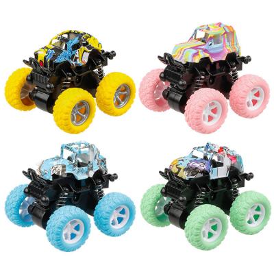 China Hot Selling Children's Toy Children's Toy Macaron Off-Road Graffiti Stunt Car Inertia 4 Wheel Drive Vehicle Off-Road Car for sale