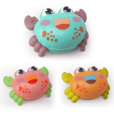 China Hot Selling Plastic Children Squeeze Inertia Car Toy Fun Cartoon Crab Small Baby Soft Rubber Puzzle Toy Car for sale