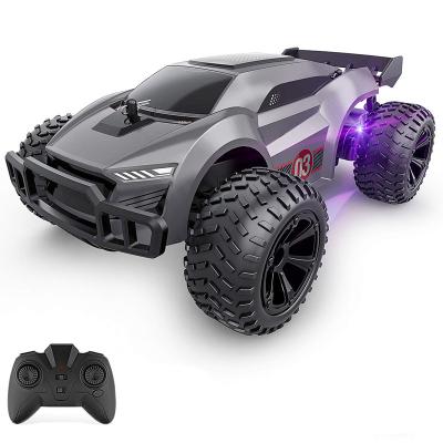 China Plastic Remote Control Car Hobby Rc Off-Road High Speed ​​Racing Car With Colorful Led Lights And Rechargeable Battery Electric Toy Car for sale