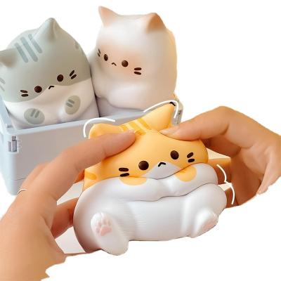 China Creative Cute Dumpling Puppy Led Pet Toy Puppy New Slow Decompression Artifact Slow Bound Cute Cat Toy for sale