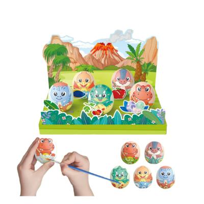 China CPC/CE Plastic Children's Graffiti Coloring Toy Simulation Egg Painting Creative DIY Handmade Kindergarten Easter Egg Hunt Toy for sale