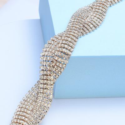 China FASHION Online Products Fashion Women Other Women's Jewelry Accessories Rhinestone Cross Diamond Gold Plate Choker Necklace For Ladies for sale