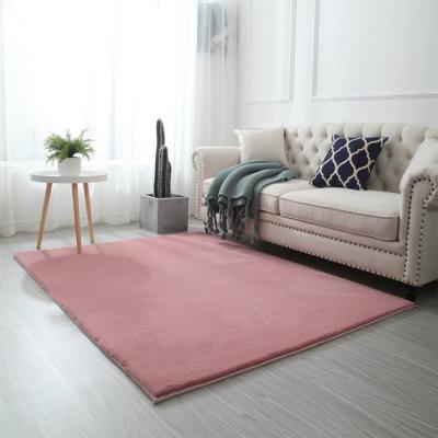 China China Durable Modern Living Room Washable Hot Selling Faux Rabbit Fur Floor Fluffy Blanket for sale