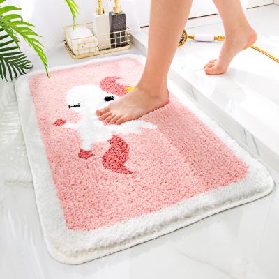 China Washable Water Absorb Bath Mat Non Slip Floor Mat Shower Mat For Bathroom for sale