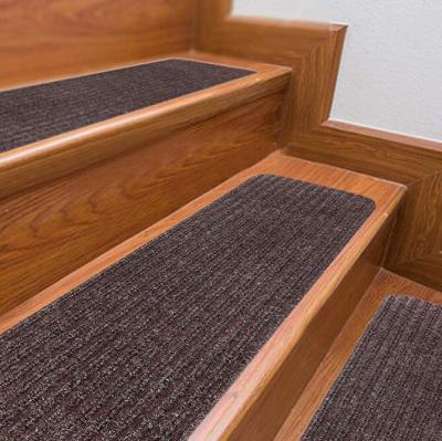 China Stain Resistant Indoor and Outdoor Self Adhesive Skid Resistant Stair Treads Non Slip Stair Carpet Stair Mat for sale