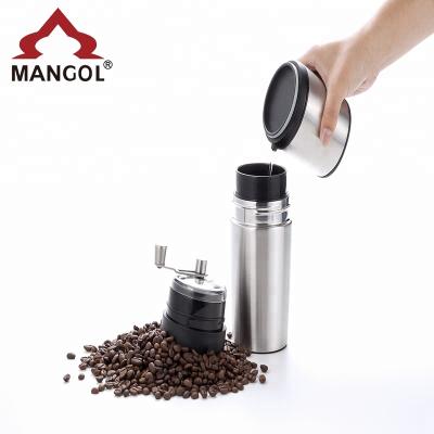 China Wholesale Outdoor Manual Coffee Grinder All in One Coffee Bean Grinder with Coffee Cup for sale