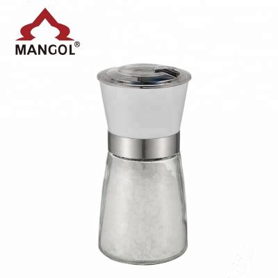 China Viable Accessories Manual Kitchen Salt and Pepper Grinder Set Glass Pepper Grinder Salt Mill Kitchen Instruments for sale