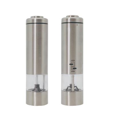 China Sustainable Hot Selling Amazon Stainless Steel Electric Salt Mill and Pepper Grinder Set Spice Grinder for sale