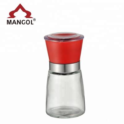 China Amazon Salt Grinder Pepper Mill Glass Salt and Pepper Mill Viable Hot Selling Plastic Manual Pepper Grinder for sale