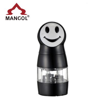 China Sustainable Smile Face Cartoon Colorful Plastic Plastic Manual Pepper And Salt Grinder for sale