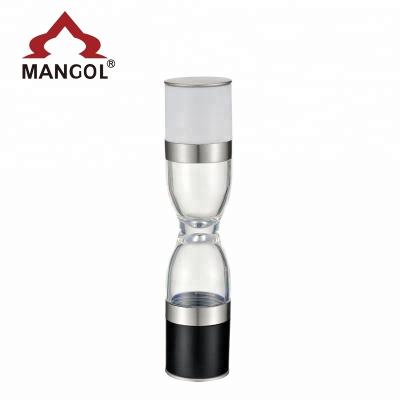 China Viable Kitchen Accessories 2 in 1 Plastic Manual Salt Pepper Mill Grinder Pepper Salt Grinder for sale