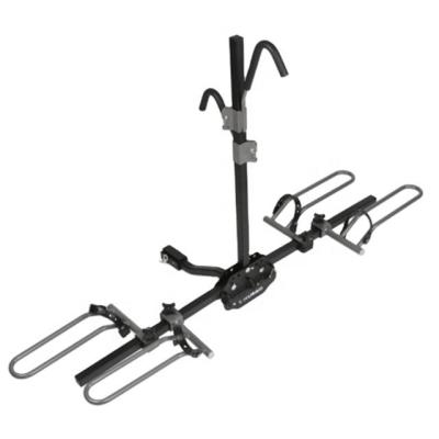 China Carries 2 Bike Portable Fold-Up Bike Carrier Platform View Bike Rack Hitch Mounted Rear Rack For 2 Bikes for sale