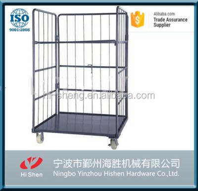 China Customized Foldable Rolling Cage Rolling Cage Trolley Good Quality Roll Container Cart Durable Steel Cage Trolley Cart Customized Industrial Roll Cage Trolley for sale