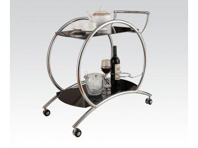 China Metal Fashion Style Stainless Steel Custom Dining Tea Serving Cart for sale