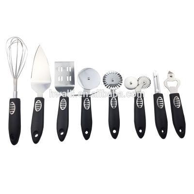 China 8 Piece Kitchen Utensils Sustainable High Quality Stainless Steel Set Cooking Tools Instruments With PP Handle for sale