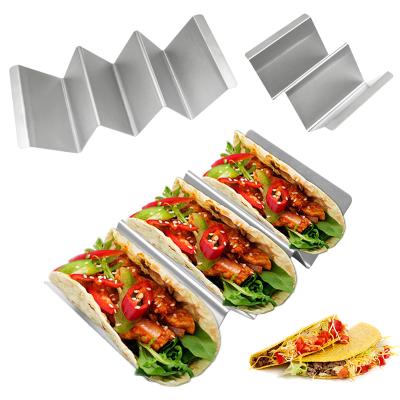 China Factory Sustainable Wholesale Baking Using Kitchen Accessories Stainless Steel Taco Holder Set for sale