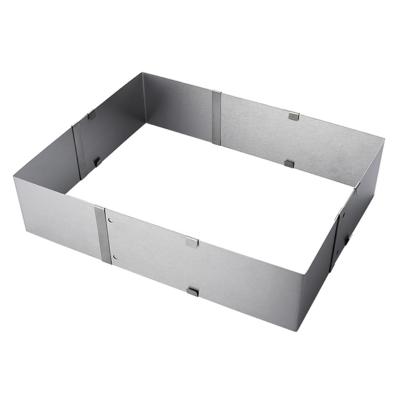 China Best Selling Products Stocked In USA Rectangular Cake Mold Stainless Steel Cake Ring For Kitchen for sale